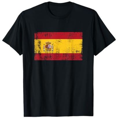 Bandera de España Vintage Fan España Bandera Retro Camiseta