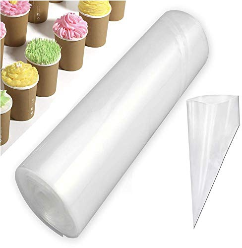 50 Stück verdickte 30,5 cm Einweg-Spritzbeutel auf einer Rolle für Kuchendekoration und Cupcakes, Dessert, Kekse, Backen