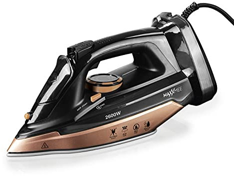 MAXXMEE Dampfbügeleisen - Mit Tropfstopp-, Antikalk- und Selbstreinigungsfunktion | Kabelloses Dampfbügeleisen | Temperatur individuell einstellbar | ca. 32,9 x 13,9 x 16,3 cm [2600 W]