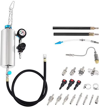 X AUTOHAUX Fuel Injection Systems Cleaning Tools Car Fuel System Cleaner Kit for Petrol EFI Throttle Car Engine Non-Dismantle Cleaner Machine Fuel Injector Cleaner 600ML 140PSI C80