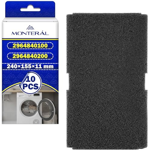 3 Pieces Tumble Dryer Filter 240 x 155 x 10 mm with the Original Code 2964840100 2964840200 for Beko for Grundig for Blomberg for ElektraBregenz - MONTERAL
