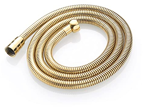 Xcel Home™ 1,5 m guld läckagesäker flexibel rostfritt stål anti-kink duschslang med solid kontakt