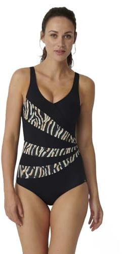 Costume Donna Intero Contenitivo Triumph Ferretto No Coppa Charm Elegance OW Nero M004 Taglia 52 Coppa D