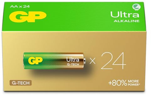 Batterie AA - Set da 24 | GP Ultra | Pile Stilo AA Alcaline da 1,5V / LR06 - Lunga Durata