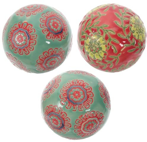 HOLIDYOYO 3 Stücke Vintage Keramik Orb Zufällige Stil Für Aquarium Wohnkultur Aquarium Büro Schreibtisch