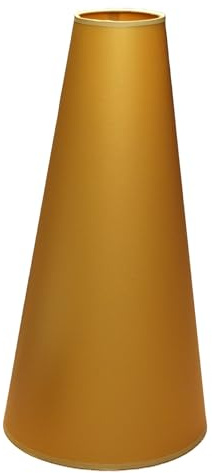 Lampenschirm 250x100x600mm | Unterer Durchmesser x Oberer Durchmesser x Höhe | Gold matt PVC | für E27 Fassung (groß) | Lampenschirm 25x10x60cm