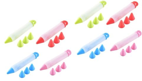 OUNONA 32pcs Multifunctional Cake Decorating Pens Silicone Piping Pen Kit for Fondant Sugar Paste Marzipan DIY Cooking Random Style