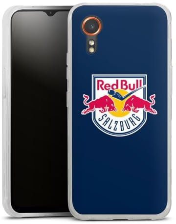 Silikon Hülle kompatibel mit Samsung Galaxy Xcover7 Case transparent Handyhülle EC Red Bull Salzburg Offizielles Lizenzprodukt Eishockey