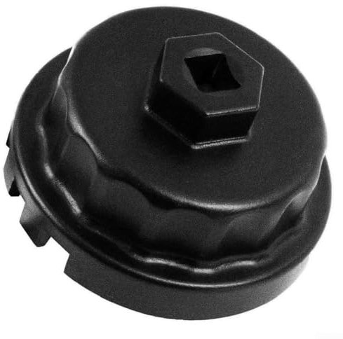 Vilgftyiet Ölfilterkappen-Entfernungswerkzeug, 64 mm, 14 Rillen, Ölfilterschlüssel, professioneller Ölfilterkappen-Schraubenschlüssel für Toyota