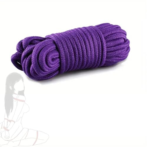 1 rotolo di corda di cotone viola corda per yoga, morbida, per personaggi del gioco