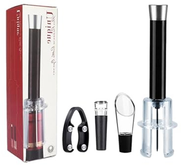 Ouvre-Bouteille de vin Rouge, kit d'ouverture de vin, kit ouvre-Bouteille avec Bouchon sous Vide et ouvre-Bouteille, ouvre-Bouteille Manuel, Pratique et
