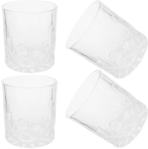 PRETYZOOM 4 Copas De Vino Delicadas Grabadas Vaso De Whisky De 200ml Accesorio De Vino Para Fiestas