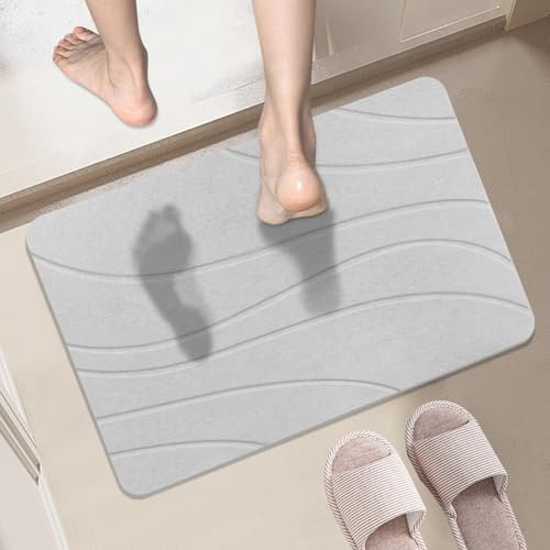 Daletu Tapis de Bain en Pierre de diatomée à séchage Rapide, antidérapant, Super Absorbant, pour Salle de Bain, comptoir de Cuisine, Plante ou Animal Domestique