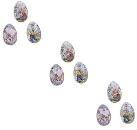 Holibanna 9pcs Easter Candy Boxes Tinplate Candy Containers for Festive Decor Storage Random Style