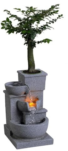 Fontana da interni Feng Shui Fontana rilassante Living Greenery con cascata fluente, decorazione da tavolo for casa e ufficio Home Fontana