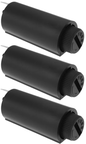 VGOL Lot de 3 porte-fusibles verticaux avec capuchon 5 mm x 20 mm 250 V 10 A pour cartes d'alimentation divers petits appareils électriques