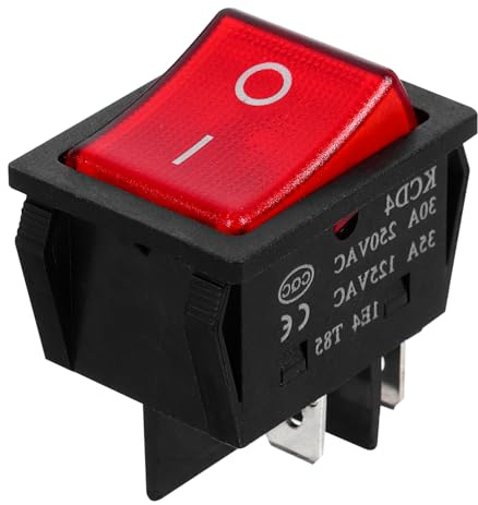 HORIALENCE Interrupteur à Bascule LED Étanche Positions pour et Appareil Électronique Remplacement de Commutateur Robuste Design Moderne avec Éclairage Intégré