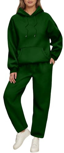 PAIDAXING Tuta da Donna Set Completo UK 2 Pezzi Co Ord Set Abiti Donna Felpa con Cappuccio e Pantaloni Sportivi Set da Ginnastica Abbigliamento Sportivo Y2k Abbigliamento Autunno Inverno Abiti per il