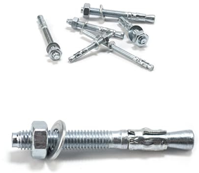 Juego de 20 anclajes M8, anclaje de hormigón para cargas pesadas, M8 x 70 mm, pernos de anclaje para barandillas, hormigón, ventanas, piedra, máquinas, vigas, tornillos de anclaje, tuercas