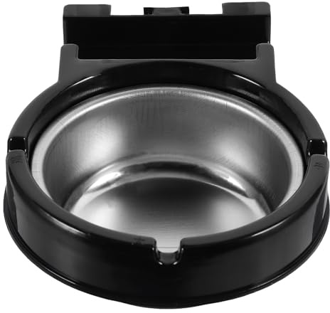 DOITOOL Posacenere da Muro Design Elegante e Moderno Facile da Pulire e Mantenere in Acciaio Inox Nero per Bar e Luoghi Commerciali