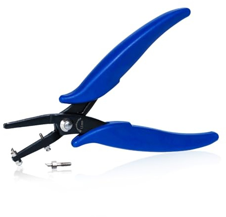SPEEDWOX Metal Hole Punch Pliers for Jewelry 1.5mm Diameter Round Hole Sheet Metal 18 Gauge Thick 6 Precision Fine Pliers Jewelry Making Tool Craft Beading Hobby