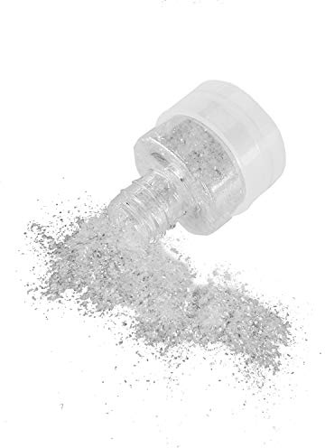 GRIMAS Shimmer Flakes silber 9g // Hochwertiger Kosmetikglitzer