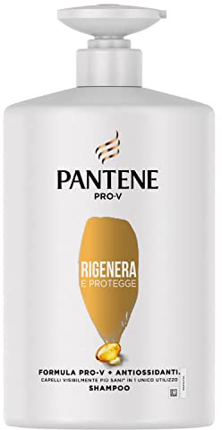 Pantene Pro-V Shampoo Protezione Cheratina, Rigenera & Protegge, per Capelli Deboli o Danneggiati, Ripara i Danni da Styling, 1000 ML