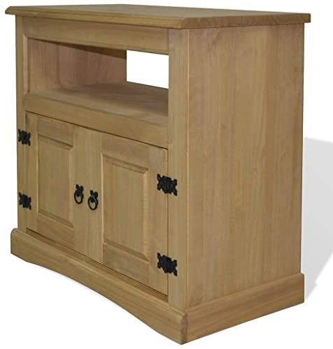 ZQQLVOO Farmhouse TV Cabinet Mexican Pine Corona Range 31.5x16.9x30.7,TV Stand, Entertainment Center, Media Console, Storage Shelves TV Console for Home Living Room Office