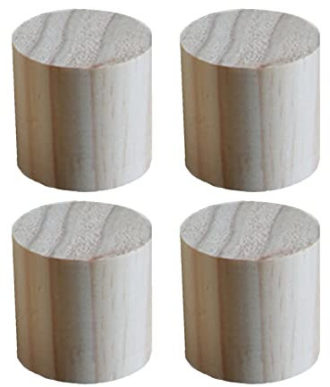 Durchmesser 9 cm Möbelfüße Möbelbeine Holz Möbel Riser Bett Erhöhen Sie Die Möbelhöhe Möbelfüsse Betterhöhung Möbelerhöher Holztisch Schreibtisch Betterhöhung 4 Stück (3cm)