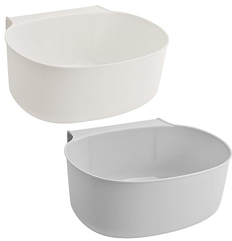 Roseyan 2 Pièces Coupelle de Collecte pour Déchets Cuisine,Poubelle de Cuisine fixée au Mur,Poubelle de Suspendre Bac Poubelle Collecteur pour Plan de Travail Pour les cuisines,les chambres à coucher