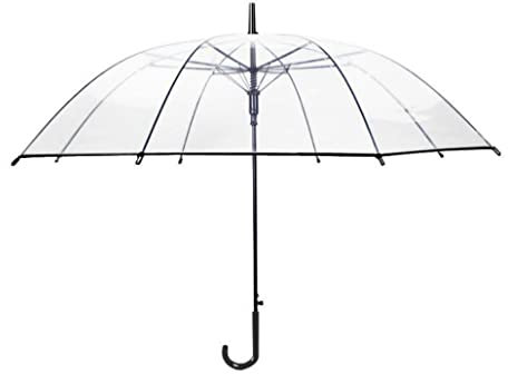 Golfschirme Regenschirm Winddichter Wasserdichter Stockschirm Ultraleichter Extra Großer Belüfteter Regenschirm Transparenter Langer Regenschirm Familien Regenschirm ( Color : Black , Size : 85CM )