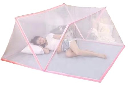 COLseller Faltdesign Mückennetz Tragbare Einfache Installation Doppelbett Pop up Moskitoschutz Fliegennetz Großes Moskitonetz Betthimmel feinmaschige,Pink,190 x 160 x 80 cm