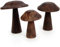 Logbuch-Verlag 3 figuras de setas para colocar de pie, decoración navideña, otoño, setas, decoración de bosque, decoración de otoño, color marrón oscuro, 13-18 cm