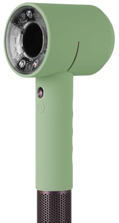 JZ Silicone Skin Compatible with Dyson HD16 Hairdryer Makeover,Anti-Scratch Shockproof Dust Droof Travel Protective Case Cover,Cover Adorable Stickers for Hairdryer (Green)