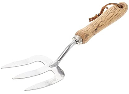 BESPORTBLE Gartenhandschaufel Dreizahnschaufel aus Edelstahl 31cm zum Pflanzen Jäten Umpflanzen Bonsai