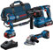 Bosch Professional 18V System Akku-Combo Kit: GSB 18V-45 + GBH 18V-22 + GWS 18V-8 (inkl. 3x GBA 4.0Ah, GAL 18V-40, Werkzeugtasche) – Amazon Exclusive