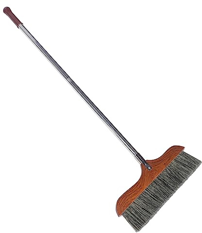 GANAZONO Soft Bristle Broom Indoor Long Handle Floor Cleaning Tool Kitchen Broom Hardwood Floors Home Camping