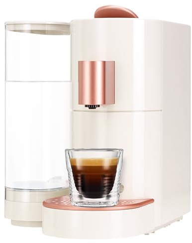 K-FEE TWINS II - Macchina per capsule per caffè, tè e cacao | Macchina da caffè per tazze grandi | Riscaldamento rapido | Serbatoio acqua da 2,3 l | 19 Bar | Beige - Oro rosa