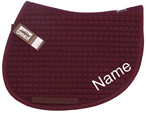 Eskadron BlackBerry Cotton Spring-Schabracke mit individuellem Namen Bestickt, Schriftart:Holli, Garnfarbe Maderia:Tulip 1911