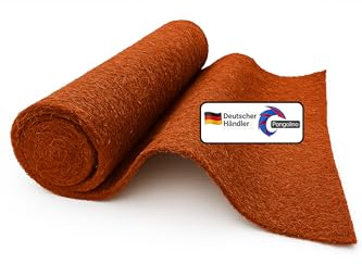 Pangolino - Tapis de Protection hivernale - en Coco - 800 g/m² - Latiné des Deux côtés - Lot de 2-1,5 m x 0,5 m - Couleur : Orange