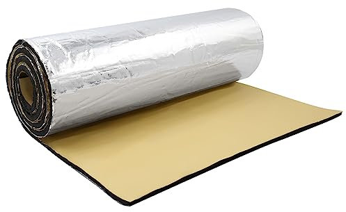 uxcell Isolation Thermique et Phonique 5mm Toit de l'usine Conduite d'eau Haute densité Mousse Fibre Verre 303x100cm