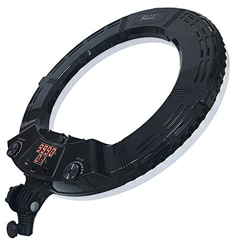 Kit de lámpara LED de anillo de luz LED de 96 W regulable de 9990 K, con 3 soportes de zapata fría, iluminación para cámara, smartphone, retrato, selfie, Youtube, fotografía, estudio de video,