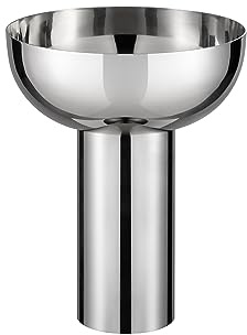blomus Vase MIYABI | Blumenvase aus hochwertigem Edelstahl | Dekovase Farbe Silber | Größe L | Ø17 x 21H cm