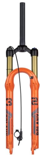 TS TAC-SKY Fahrrad Luftgabel 27.5/29inch 120mm Federweg Öl Luftfederung Leichtgewicht Magnesium Legierung Schnellspanner Fahrradgabel (Color : Orange, Size : 29 inch Straight Remote)