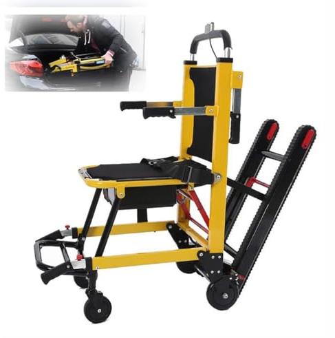 Elektrischer Treppenlift Stuhl,Treppensteiger Rollstuhl Für Erwachsene,Treppenlift,Rollstuhl Faltbar Leicht,Treppensteiger Elektrisch,Treppen Transportkarre,Zuladung: 160 Kg A