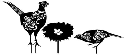 POPETPOP 1satz Garten Deko Hühnerzeichen Aus Metall Pheasant Gartenstecker Für Außenbereich Dekorative Iron Art Gartenstecker -teilig Für Rasen Und Garten Dekoration