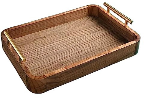 Frutero rectangular de madera para encimera, plato de almacenamiento | Cesta decorativa para verduras para sala de estar, cocina, plato de frutas y cuenco