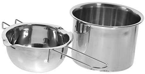 FUNOMOCYA Olla De Acero Inoxidable para Baño María 600ml, Crisol para Derretir Mantequilla, Queso y Chocolate, Baño Doble Cocina, Utensilio De Cocina Resistente y Fácil De Limpiar