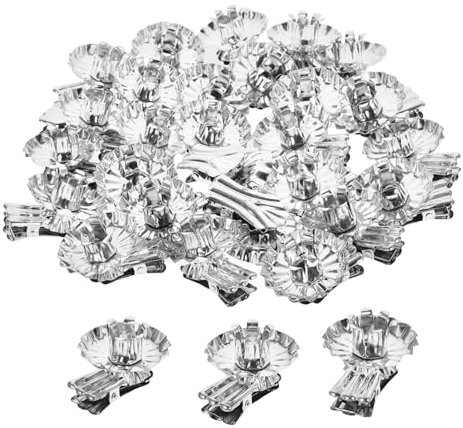 IMIKEYA 144 STK Weihnachtsbaum-kerzenclip-dekore Clip Am Kerzenhalter Kerzenhalter-Clips Weihnachtskerzenclip Massenkerze Kerzenständer Aus Silber Weihnachtskerzenhalter Eisen Silver