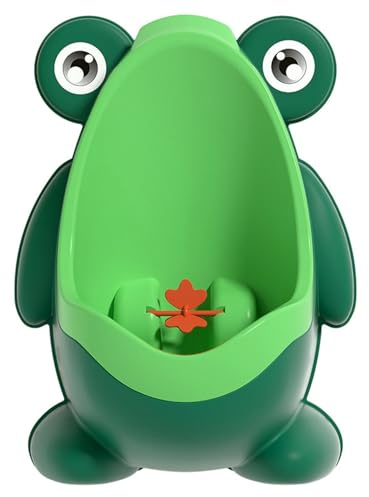 Urinoir D'apprentissage de la propreté pour bébé Grenouille Mignonne avec Cible Tourbillonnante Amusante, Toilettes pour Garçons avec Ventouse, Urinoir D'entraînement pour